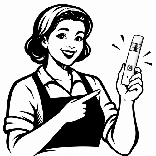 Tante Emma mit Ultra Vape von HAPPY HEMP-EMMA TRADE